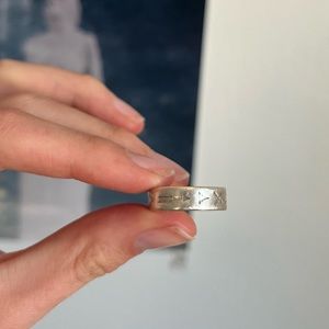 Beautiful stamped sterling silver ring/band